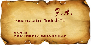 Feuerstein András névjegykártya